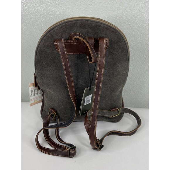 Myra Bag Dough Backpack Abstract Design Cowhide Tassel Leather Strap NWT main image 9
